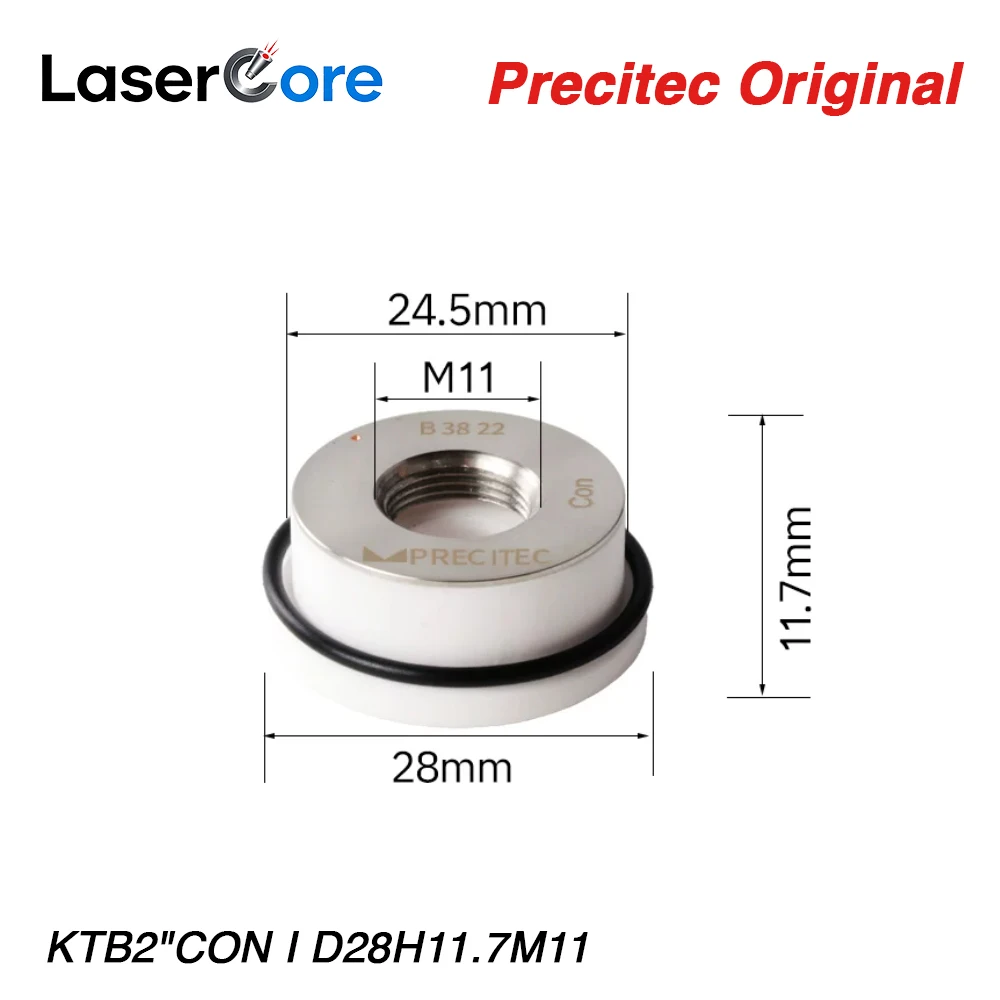Original Precitec Ceramic D28H11.7M11 Nozzle Holder KT B2 P0571-110287 P0571-1051-00001 For Precitec Fiber Laser Cutting Head