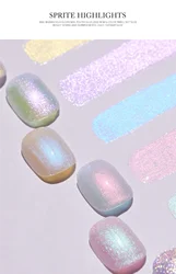 Nail Polish Glitter Sequins Aurora Unicorn Illusion Six Color Flowing Light Needed Light Therapy Nail Polish