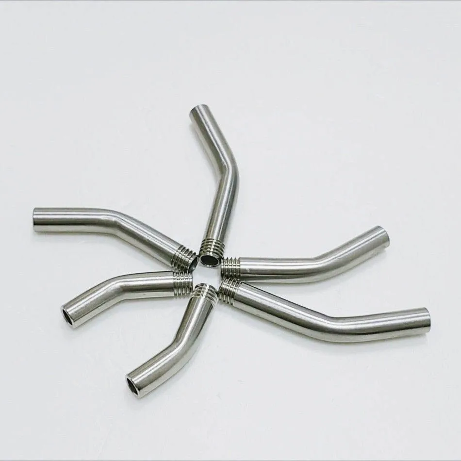 SS304 Stainless Steel Threaded Hollow Bent Tube For CNC Sprayer