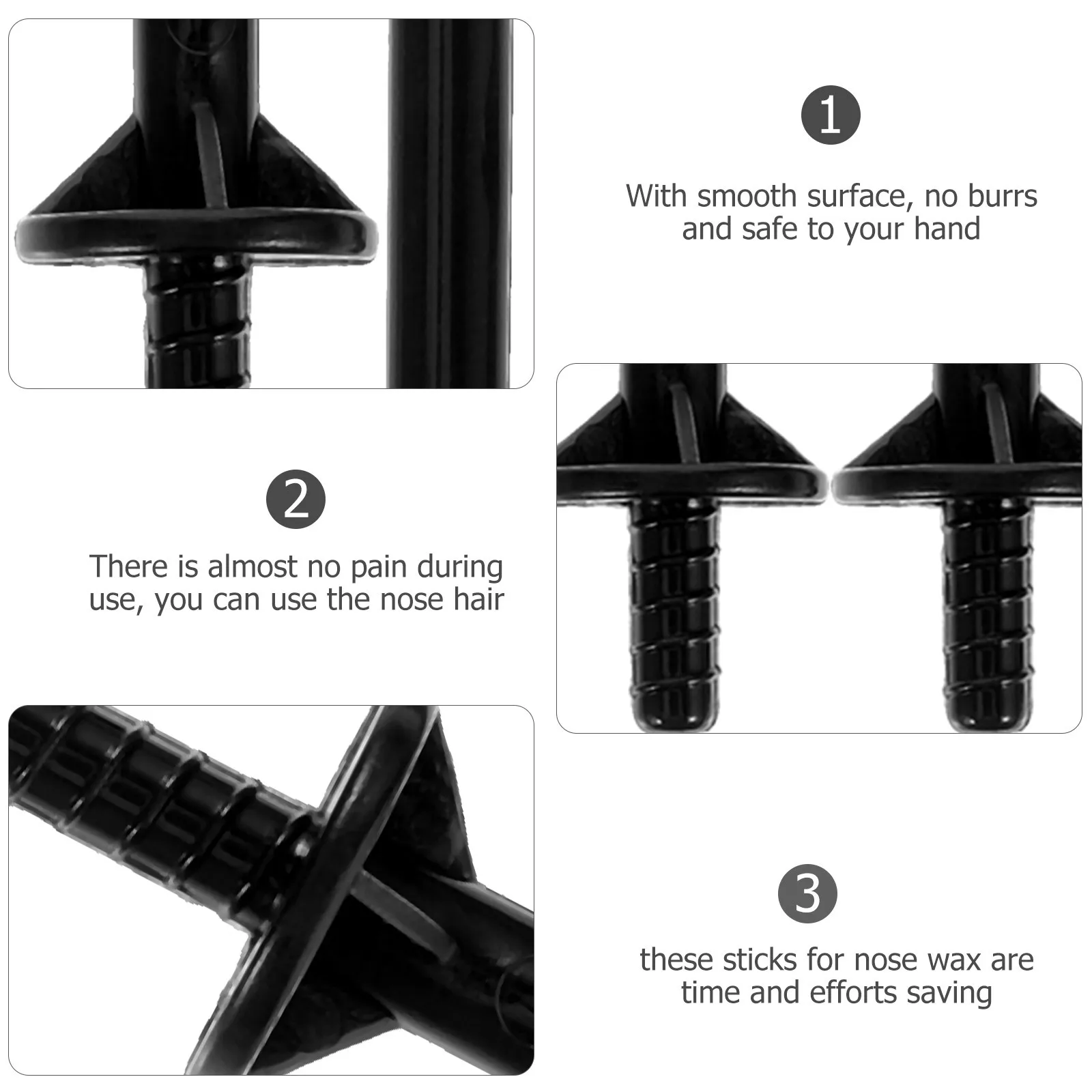 30本入り 鼻毛ワックススティック アプリケーター 滑らかな表面 安全な鼻毛除去ツール 鼻洗浄ワックスアプリケーター ワックス脱毛用スティック