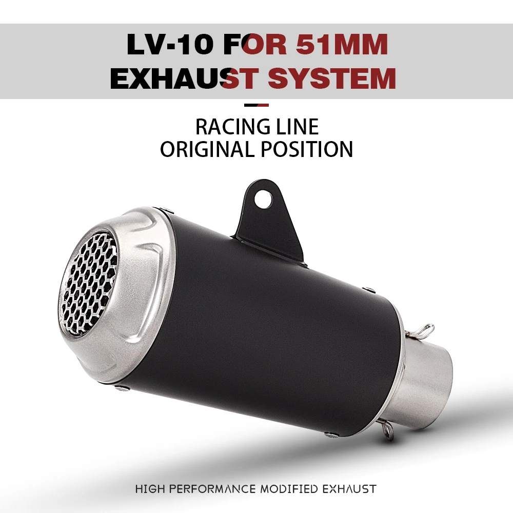 

For GSX 250R R3 Z900 BK750 Ninja400 R6 R1 R3 Z400 S1000RR PCX12551mm universal motorcycle modified exhaust pipe