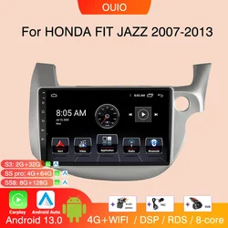 Rádio de carro Android 13 para Honda Fit, JAZZ, RHD, 2007, 2008, 2011, 2012, 2013, estéreo, leitor multimídia, Carplay, Auto navegação GPS, 2Din