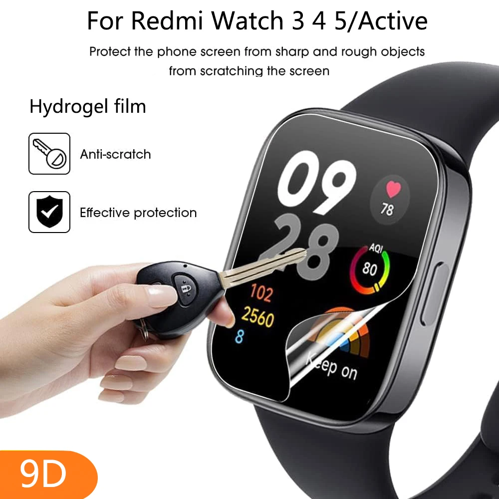 

1-5PCS batch Redmi Watch 3 5 Active soft water gel film screen protective film 9D curved surface soft film Redmi Watch3 4