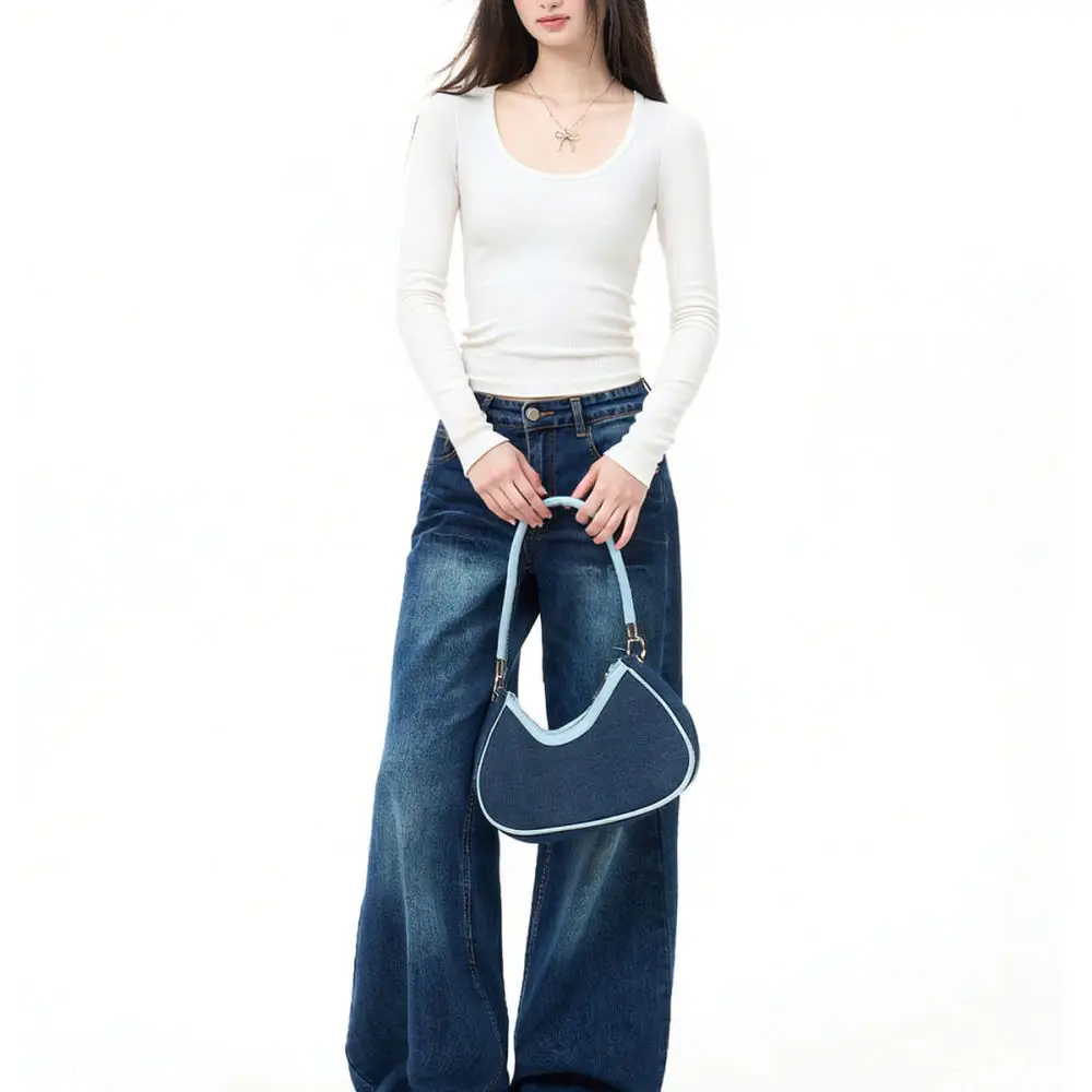 Women Square Neck Long Sleeve T Shirt Autumn Slim Fit Base Layer Solid Color Elegant Basic Pullover Casual Daily Wear