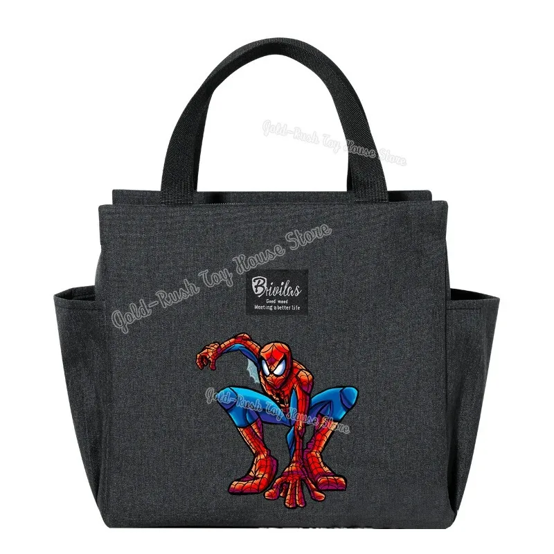 2024 new bento bag cartoon anime Q-version Marvel thermal insulation bag ice pack outdoor picnic thermal lunch box bag