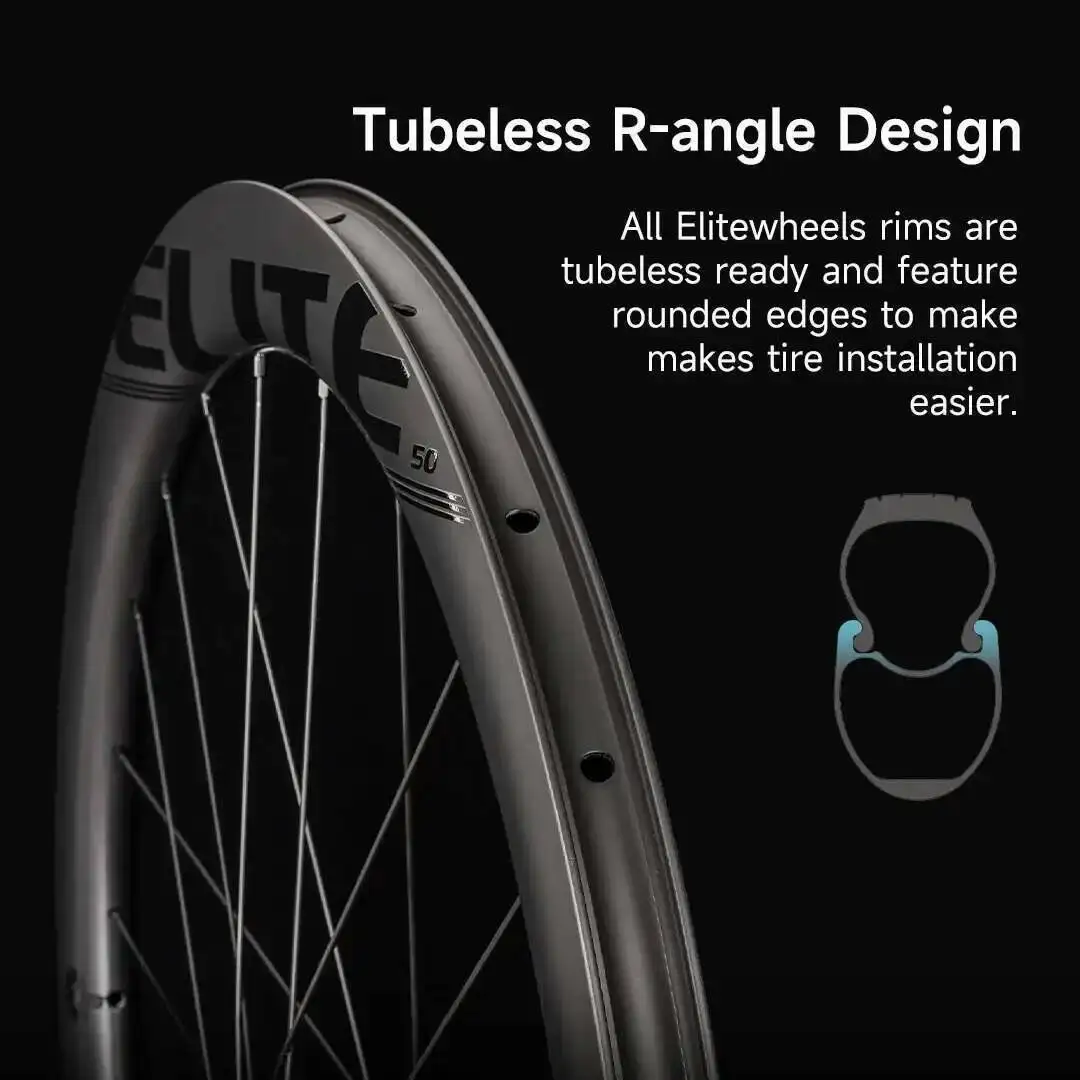 ELITEWHEELS FLUX Racing Bike Road Disc Carbon Wheelset Wheels Ultralight Pillar 1423 Spoke - Image 6