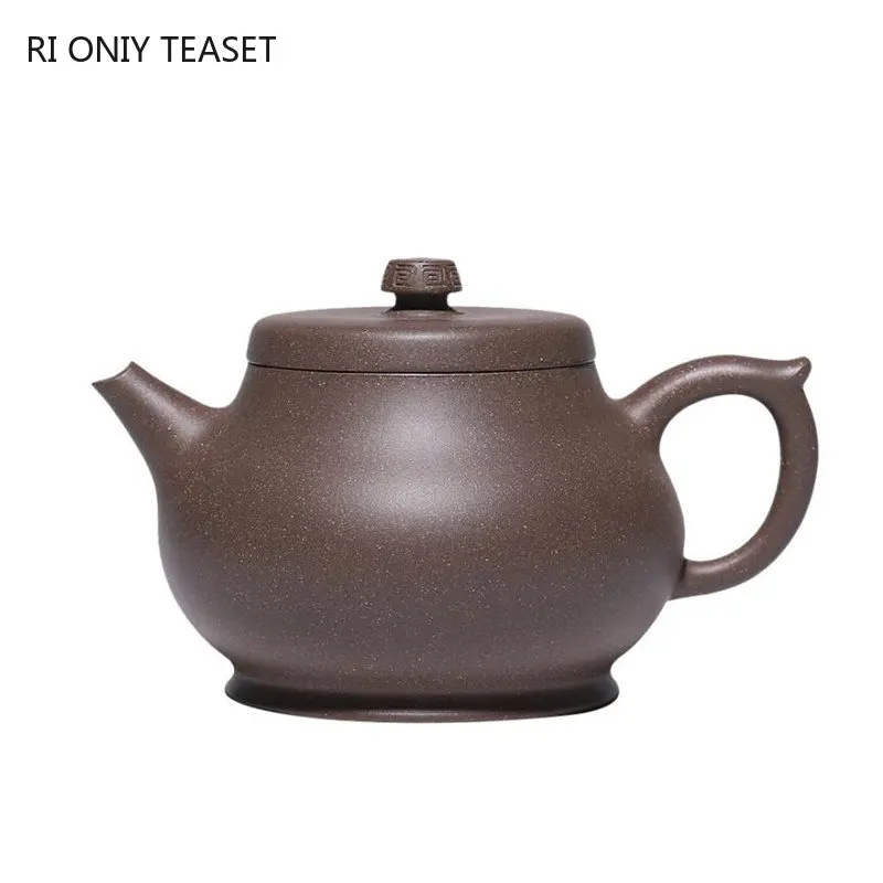 

230ml Chinese Yixing Purple Clay Teapots Handmade Tea Pot Raw Ore Grey Section Mud Kettle High-end Zisha Tea Set Collection Gift