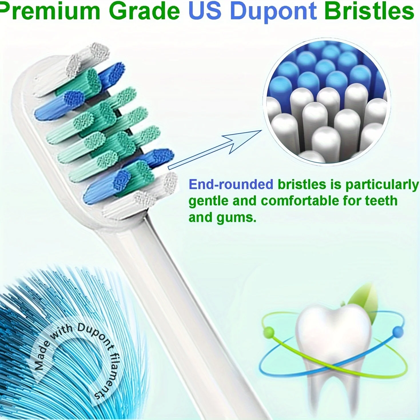 Têtes de brosse à dents de rechange, pour Philips macicare, série Hbery/6/9, 20 pièces