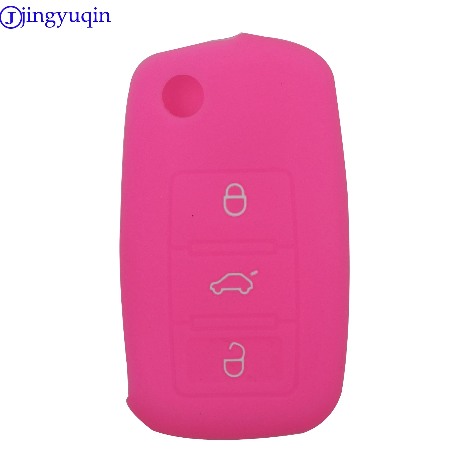 jingyuqin 3B Silicone Car Key Cover Case For VW Golf Bora Jetta POLO Passat Skoda Superb Octavia Fabia SEAT Ibiza Leon Procted