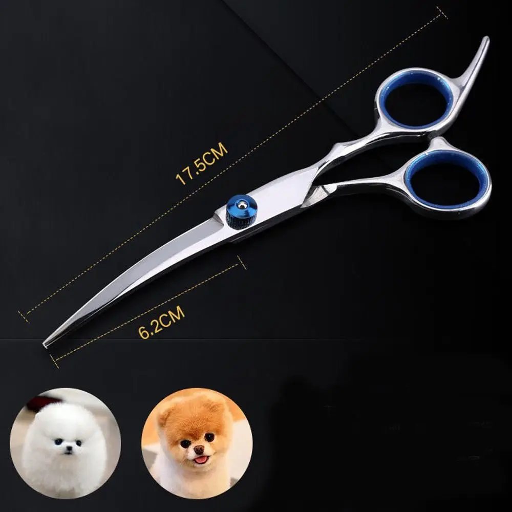 Dog Cutting Hair Professional Pet Grooming Stainless Steel Scissors Set Straight Curved