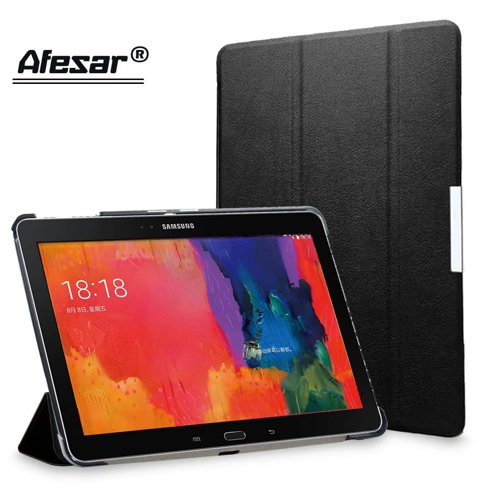 New Slim Case for Samsung Galaxy Tab Pro 10.1 2014 Model - Lightweight Protective Stand Cover For SM-T520 T521 T525 Leahter Case