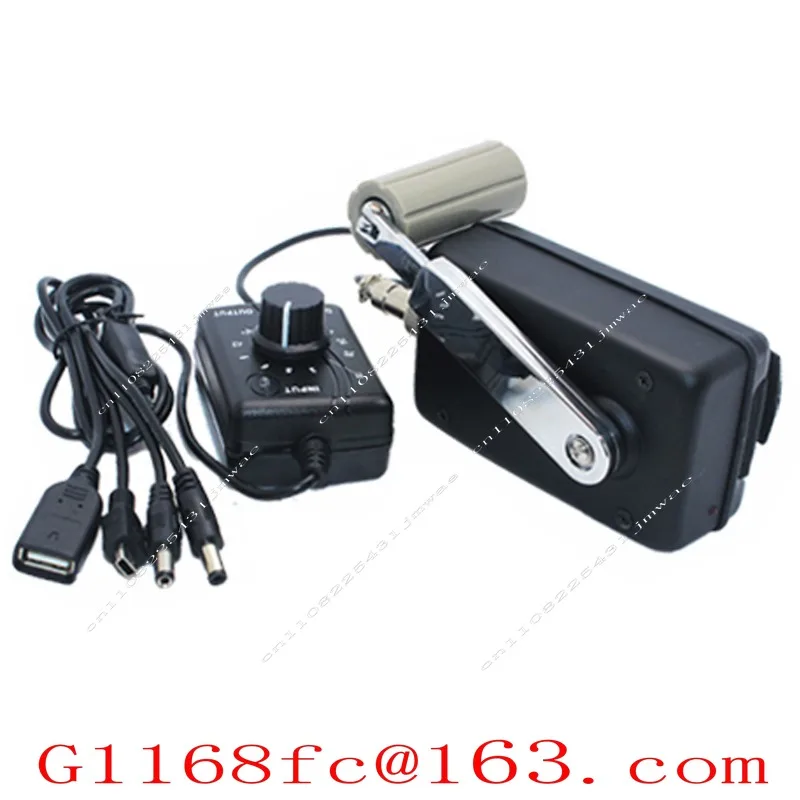 Hand Cranked Generator High Power for Outdoor Mobile Phone and Computer Charging 30W/0-28V with USB Plug