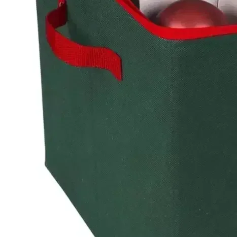 

1PC Christmas Bauble Storage Box With Dividers 64-Grid Xmas Storage With Zippered For Christmas Ball Storage Home Decoration