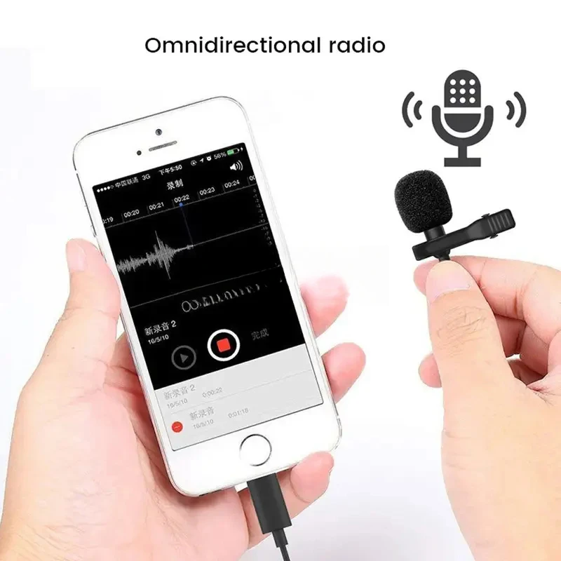 1/2/3PCS  Lavalier Microphone For DJI OSMO Pocket 3/Action 2/Action 3/Action 4 High Sound Quality Audio Cable Adapter Accessorie
