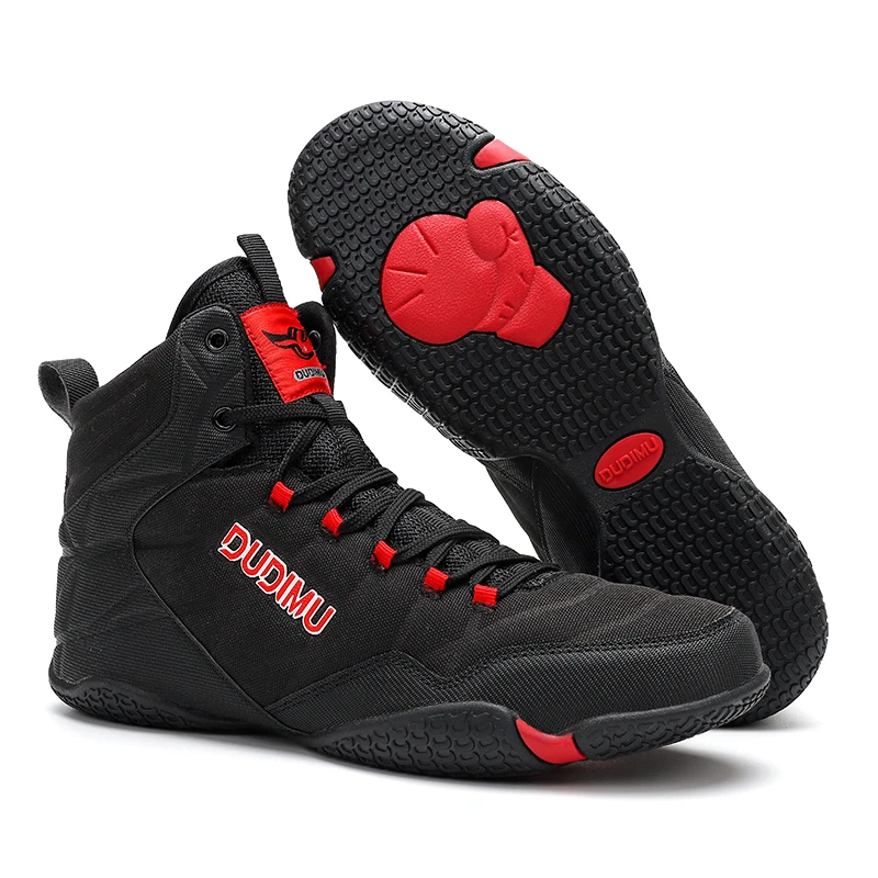Unisex High-End Professional Boxing Shoes for All Seasons Wrestling Fitness Gymnastics Comprehensive Training Boots