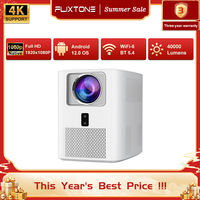 FlixTone E800 Projector 2K 4K Full HD 3000 ANSI Projector for Movies Smart tv Android Data Show Home Cinema WiFi 6 PK DLP Beamer