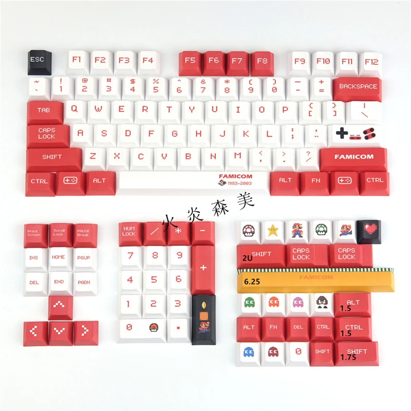 1 Set Cherry Profile PBT Dye Subbed Key Caps GMK Anime Games Keycap Super Famicon FC Keycaps For MX Switch Keyboard