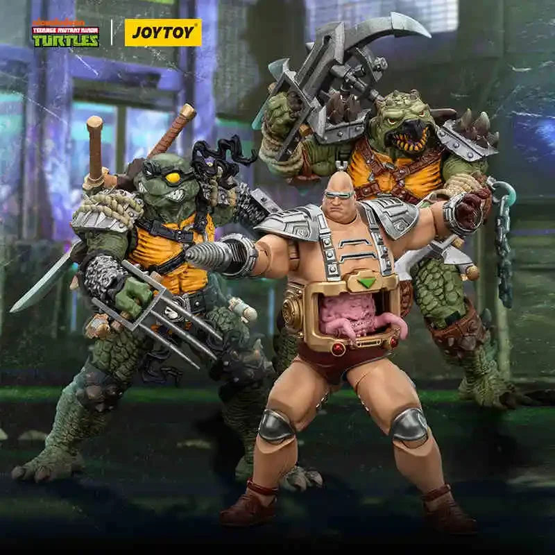 

In Stock Genuine JOYTOY Action Figures 1/18 Model Turtles Krang Slash Tokka Anime Action Figure Model Toys Collection Doll Gifts