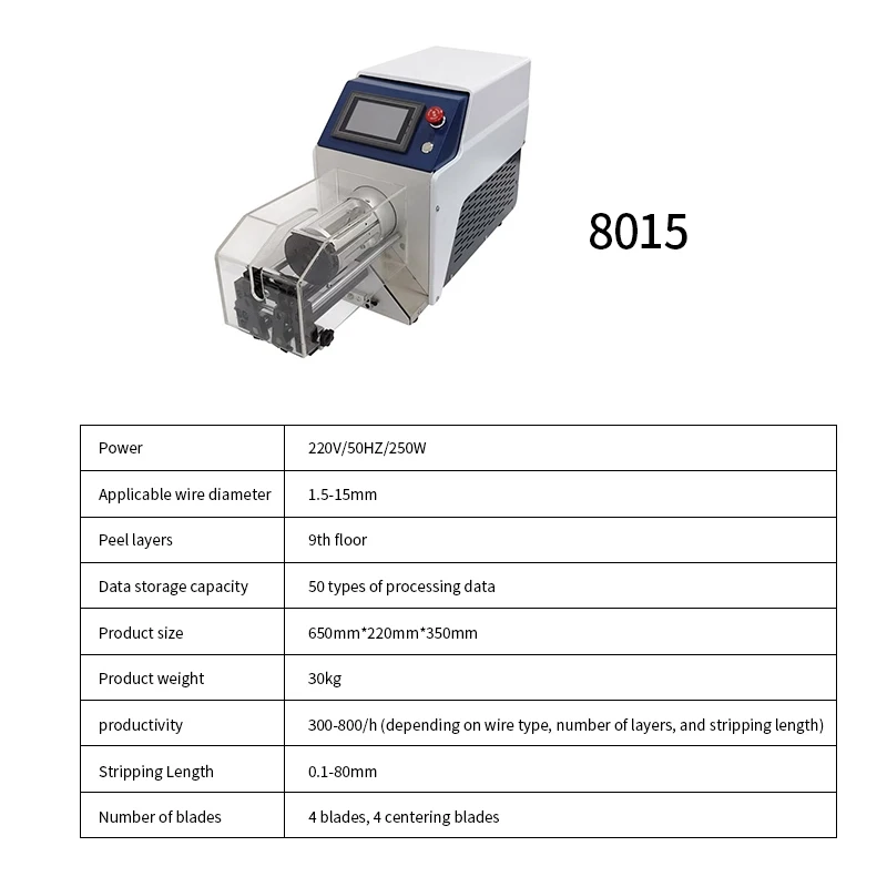 

Automatic Coaxial Wire Stripping Machine Stripping Outer Diameter 1.5-15mm Peeling Length 0.1-80mm for Car Line Coaxial Cords