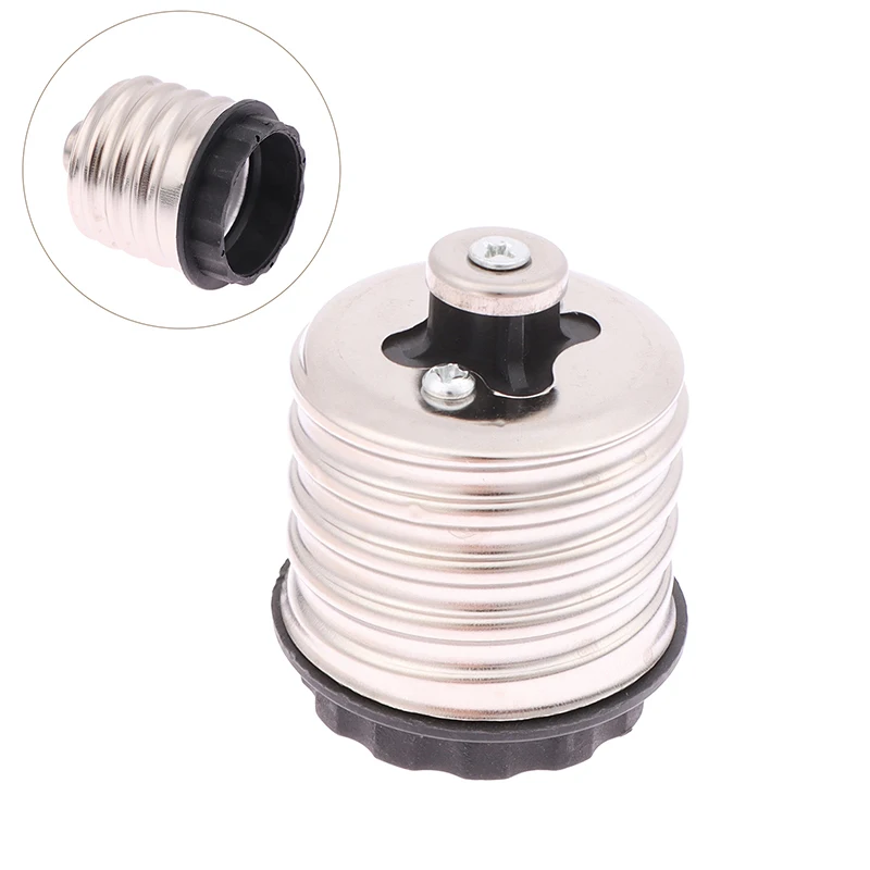 Innovative And Practical Silver E40 To E27 LED Light Base Lamp Bulbs Adapter Socket Converter Base Holder DIY Accessories