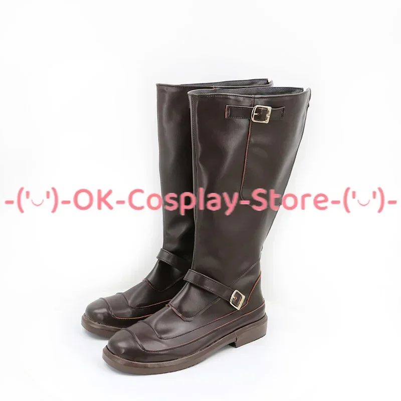 [Personalizado] FF7 Barret Wallace Cosplay Sapatos Anime Jogo Roleplay Costume Prop Halloween Carnaval Festa de Férias Botas de Couro PU