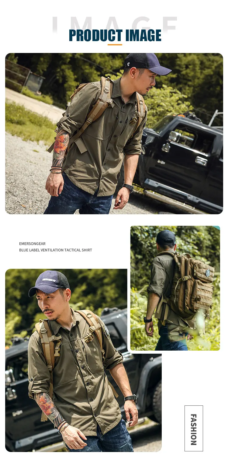 Emersongear Blue Label Belüftete Taktische Hemden für Pendler, Outdoor, Wandern, Camping, Urban Sports und Alltag aus Nylon – Detail 9