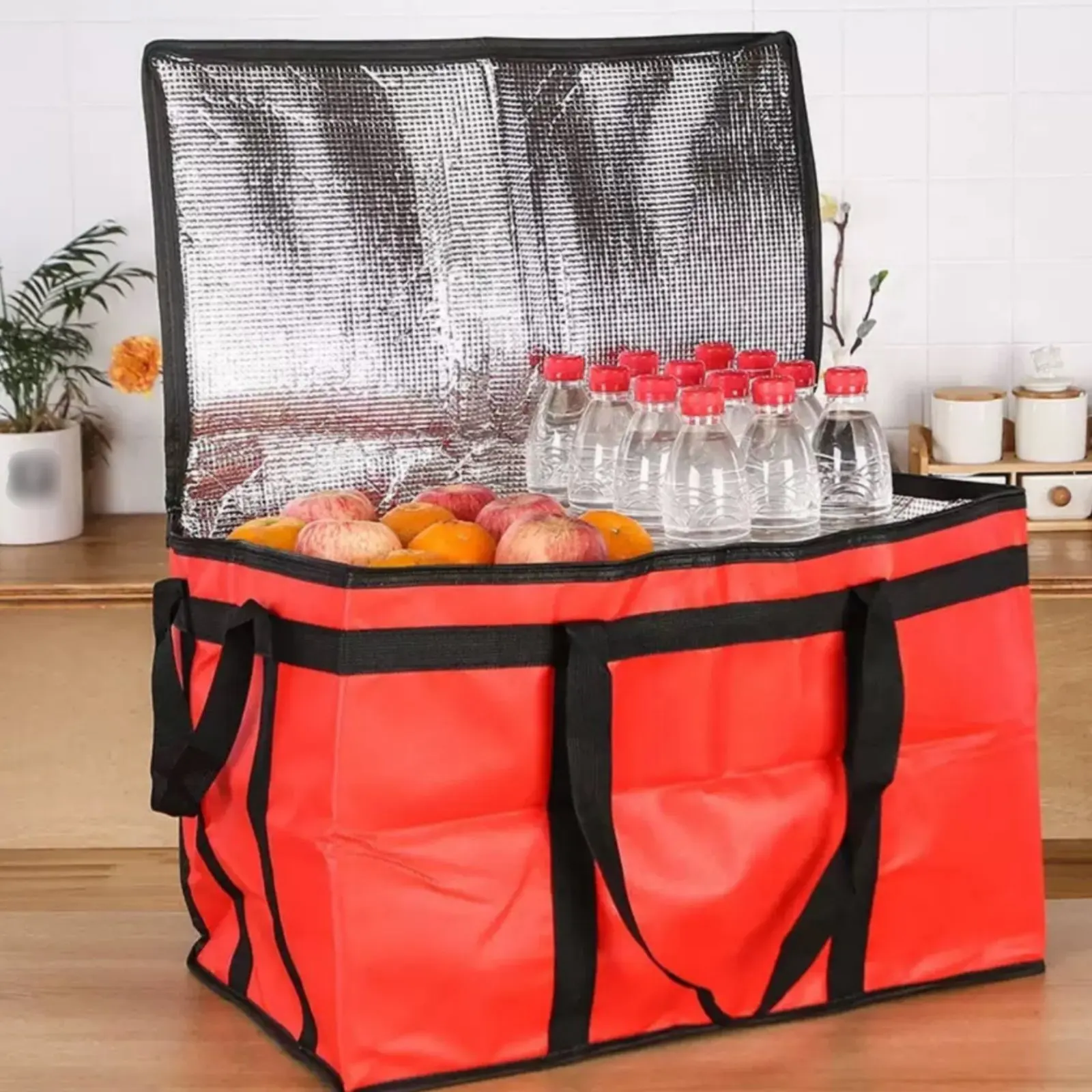 

Pie Delivery Bag 3-Tier Insulation Insulated Food Delivery Bag Large Thermal Tote Waterproof Long-Lasting for Outdoor Meal