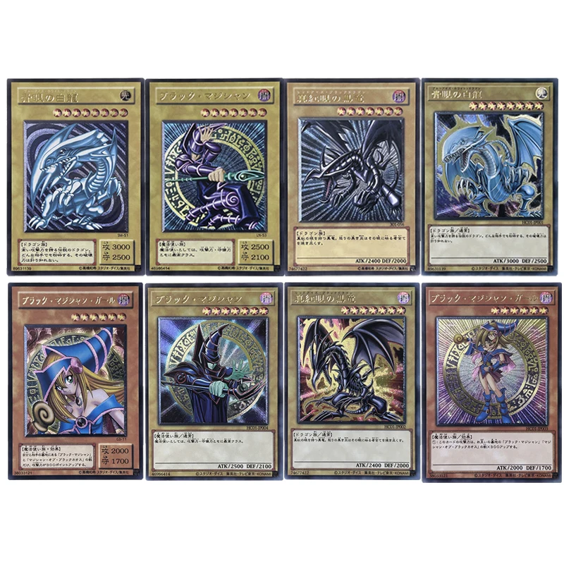 

Diy Self Made 8Pcs/set Yu-Gi-Oh! Dark Magician Dark Magician Girl Collection Card Utr Coarse Flash Craft Game Cards Gift Toy