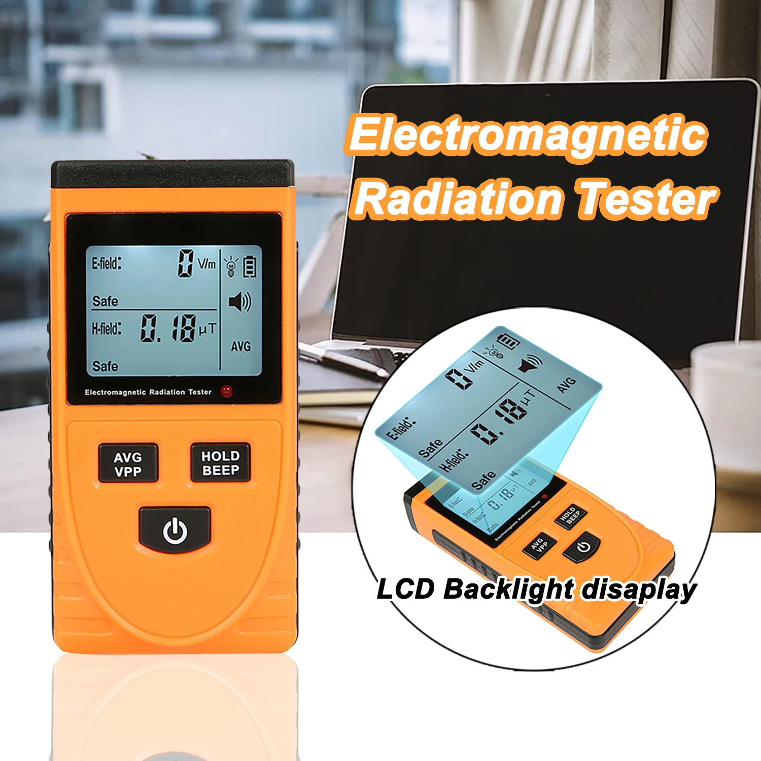 Electromagnetic Radiation Detector EMF Tester GM3120 Sound and light alarm Data locking Radiation assessment LCD display screen