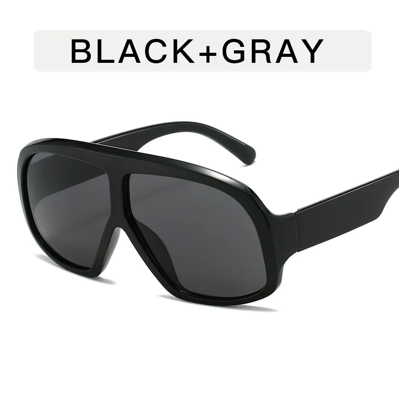 Retro Großen Rahmen Frauen Quadrat Sonnenbrille Marke Schwarz Runde Gradienten Coole Männer Sonnenbrille Ein Stück Designer Pilot Sonnenbrille