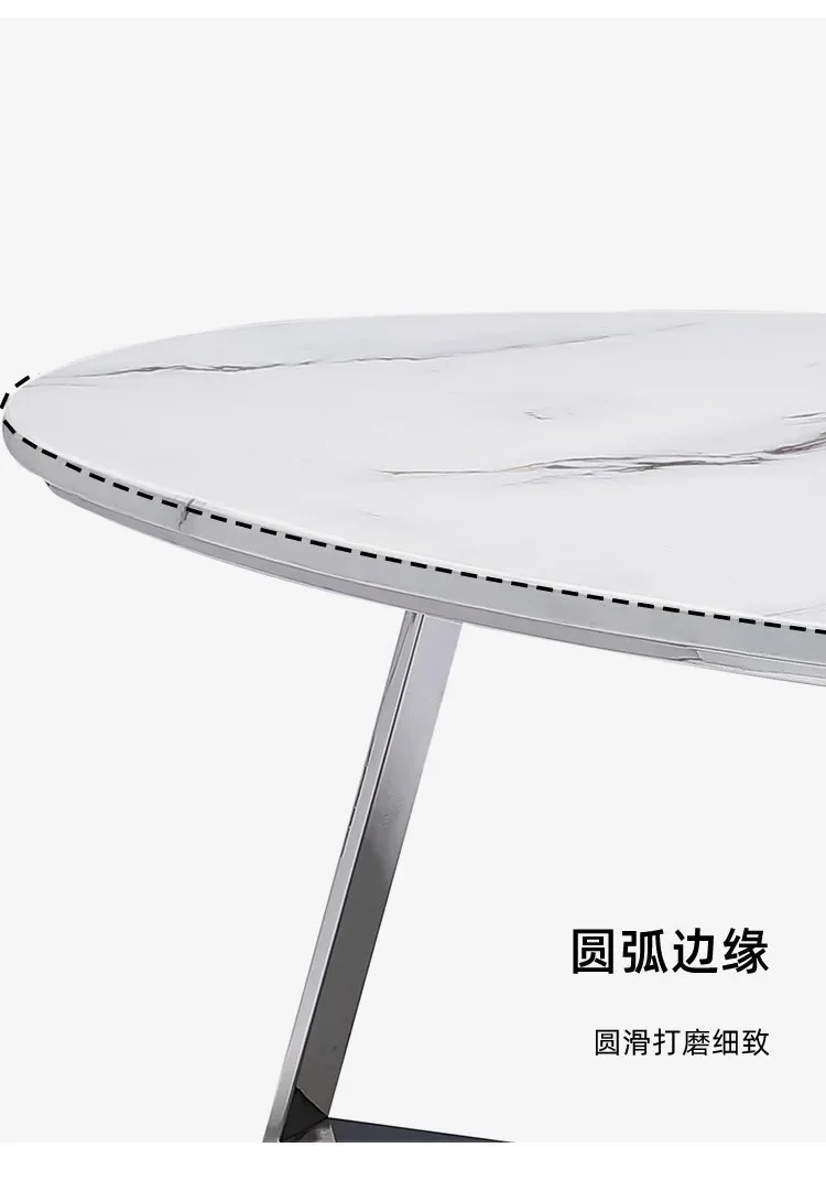2025 новая итальянская минималистичная овальная нержавеющая сталь, гостиная, высококачественная дизайнерская модель