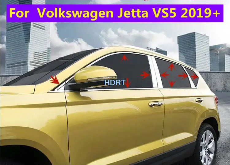 

Чехол для Volkswagen VW Jetta VS5 2019 2020, автомобильное окно, освещение, установка, специальное Внешнее украшение, кузов, отделка, полосы, аксессуары