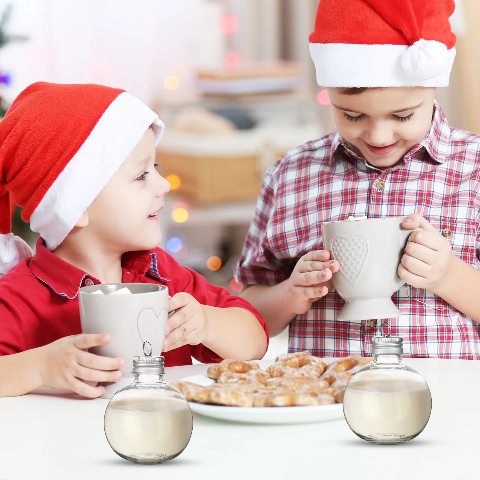 

10pcs Bulb Shape Round Bottle Pet Plastic Juice Storage Container Transparent Sealing Caps Beverage Multipurpose Cold Coffee