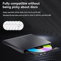 Top 3.0 USB External DVD Drive High-Speed Portable CD/DVD +/-RW Burner for Laptop Windows Linux