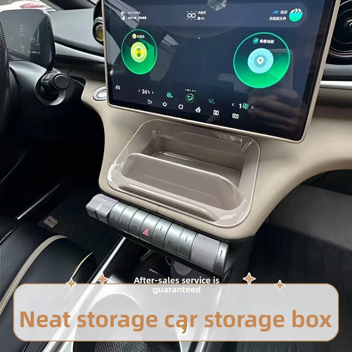 For BYD Dolphin Under-Screen Storage Box with Phone Holder Custom Fit Dashboard Organizer Tray Non-Slip Car Interior Accessories