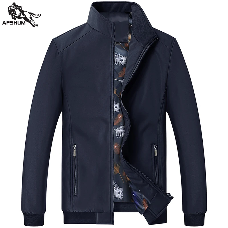 

Jacket Men M-6XL 7XL 8XL spring autumn New mens jackets Thin solid color top coat Men's casual windbreakers business coats 1819