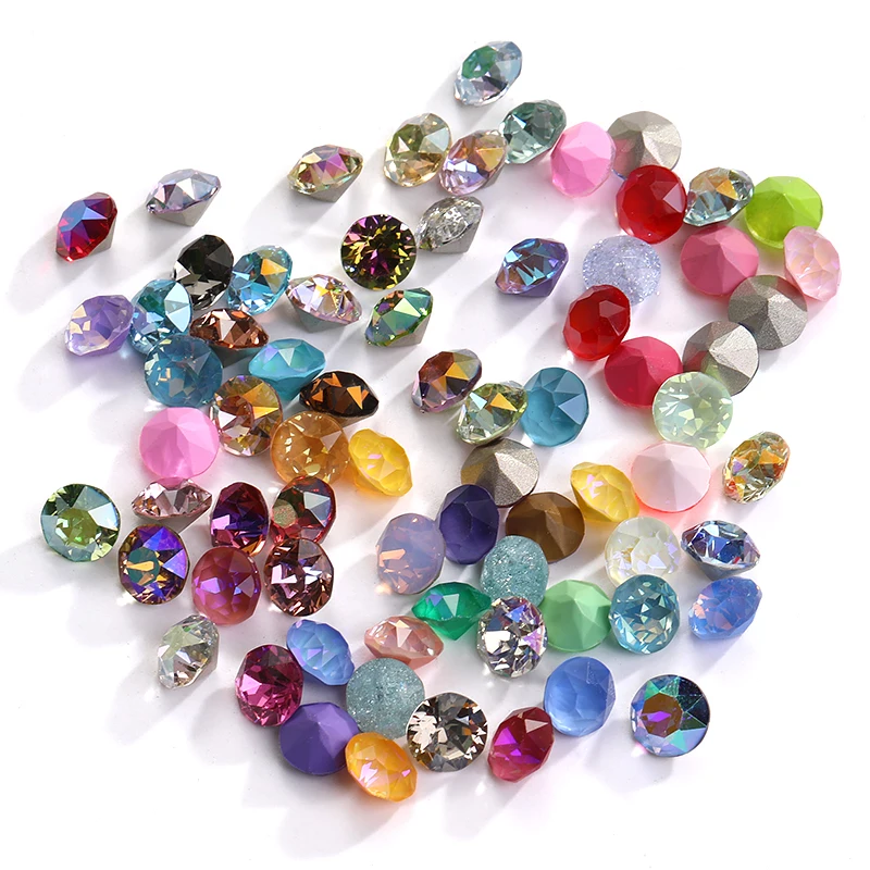 K9 Glass Rhinestones 8mm Glitter Crystals Accessories DIY Crafts Decoratian High Quality Pointback Stones Glass Gemstones
