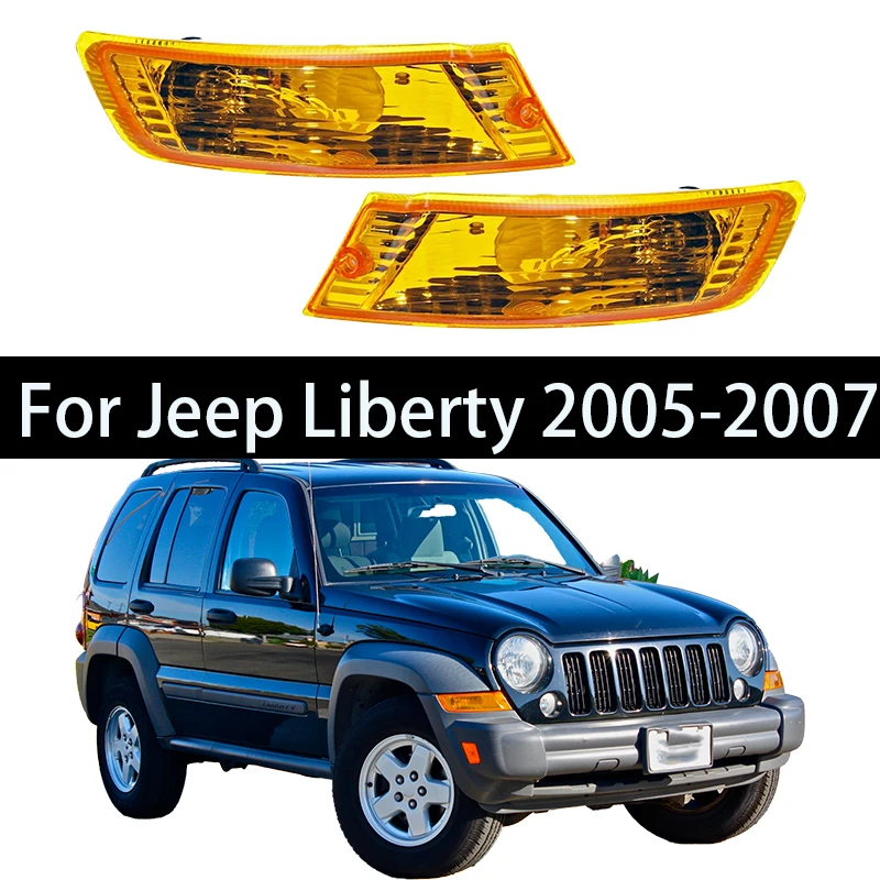 

Car Amber Side Turn Signal Light for Jeep Liberty 2005-2007 with LED Daytime Light 55156766AE 55156767AE