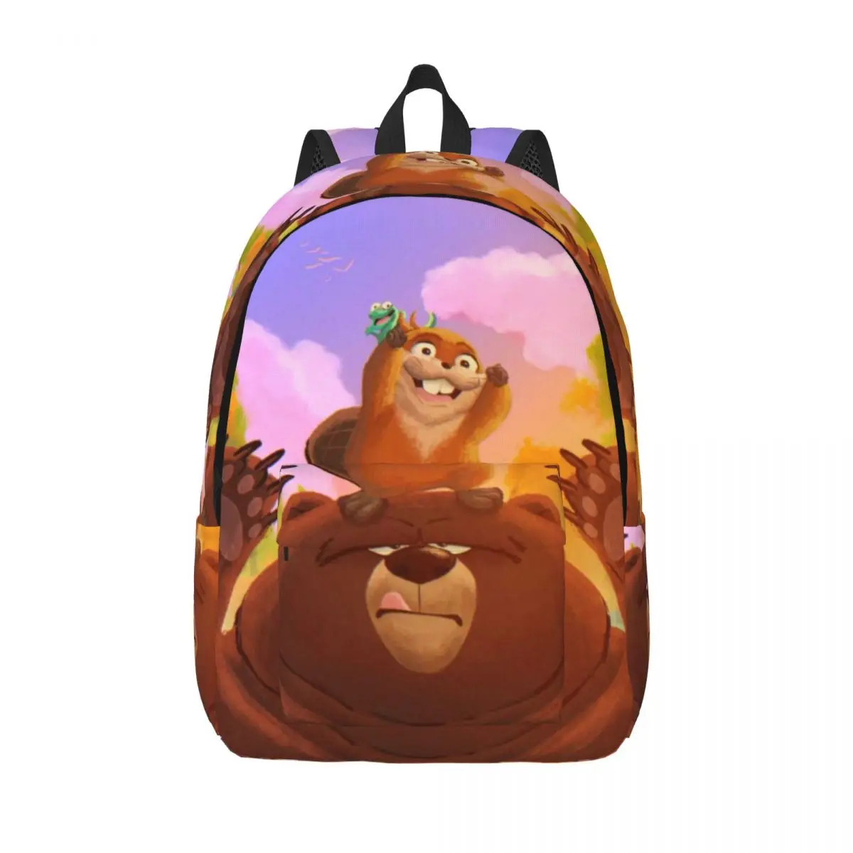 

Рюкзак Hoppersed Cute Beaver Cartoon Flim 2026: Классический спортивный, студенческий, деловой рюкзак для мужчин и женщин, сумка для ноутбука через плечо