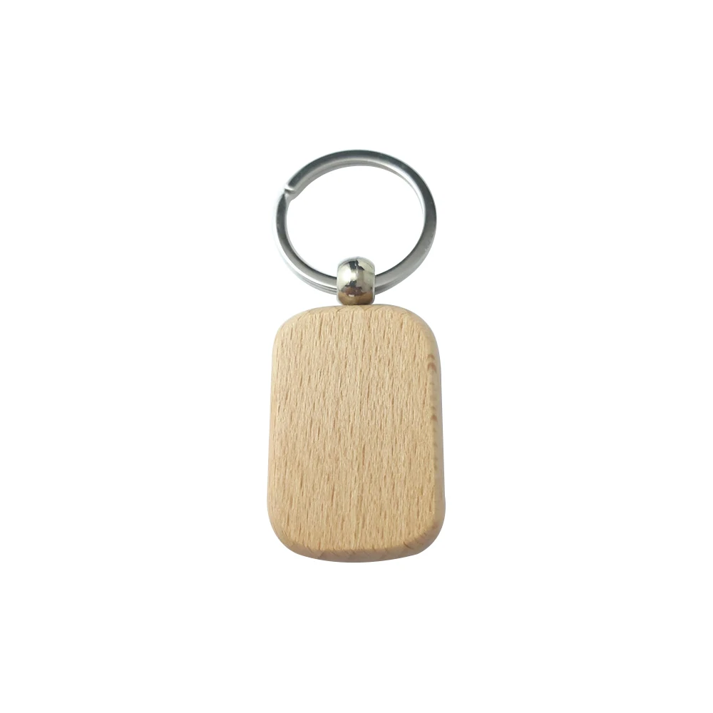 20 Pieces Blank Beech Wood Tag Natural Wooden Geometric Keychain For Laser Engraving Machine DIY Pet Accessories/Family Crafts