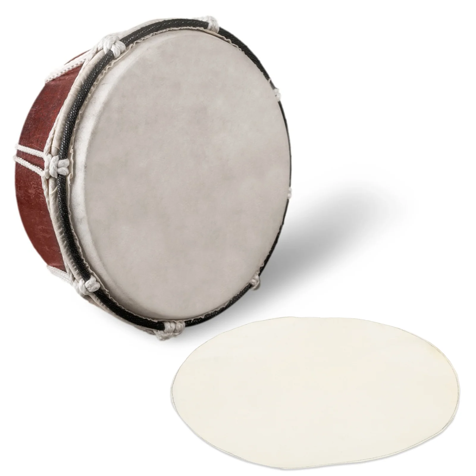 2 Pcs Goat Skin Drum Head Heads Parts Cherry Blossoms Conga Drumhead Congo Afrian Djembe Repair Tools