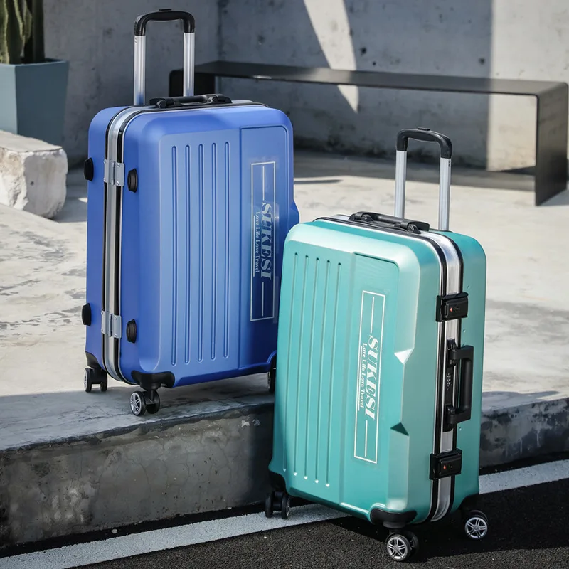 Trolley Luggage Bag Student Zipper Rolling Luggage Case Combination Lock Travel Suitcase on Wheels Large Size Luggage