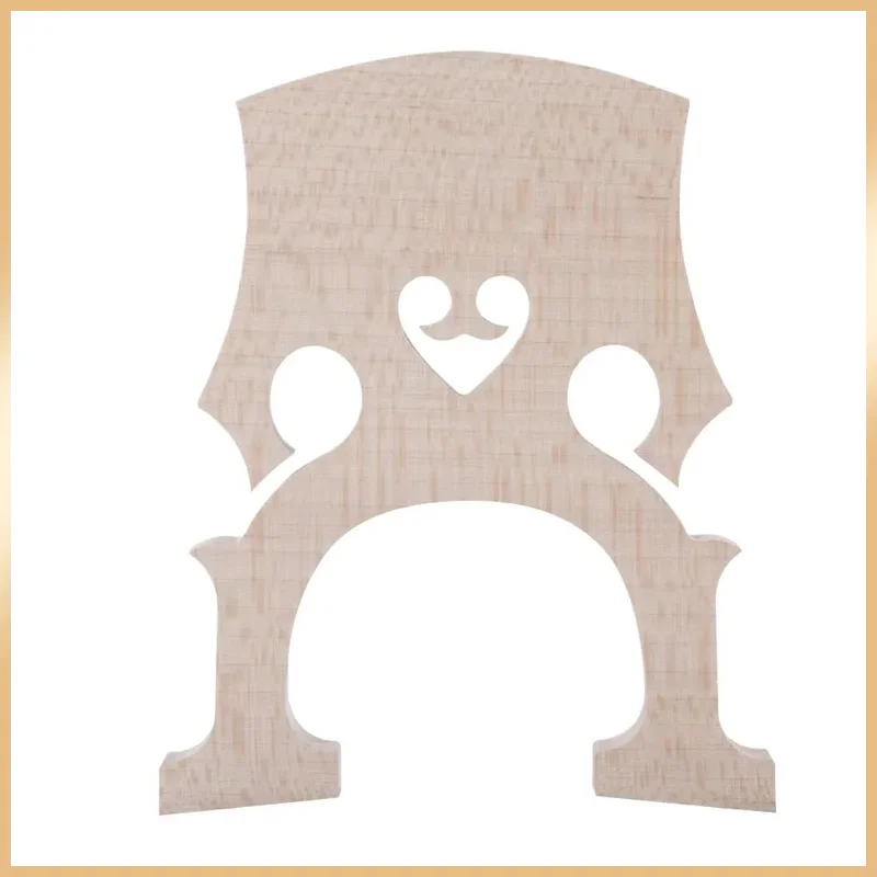 Maple Wood Separate Double Bass Bridge, 1/8-4/4 Upright Contrabass Bridge Replacement Accessory