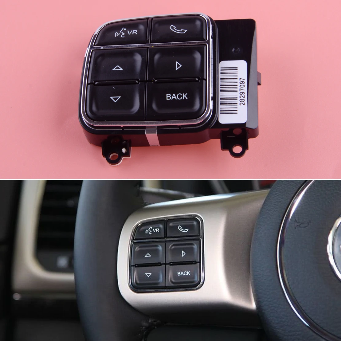 

56046255AD Car Steering Wheel EVIC Control Switch Fit for Dodge Charger Grand Caravan Journey Chrysler Ram