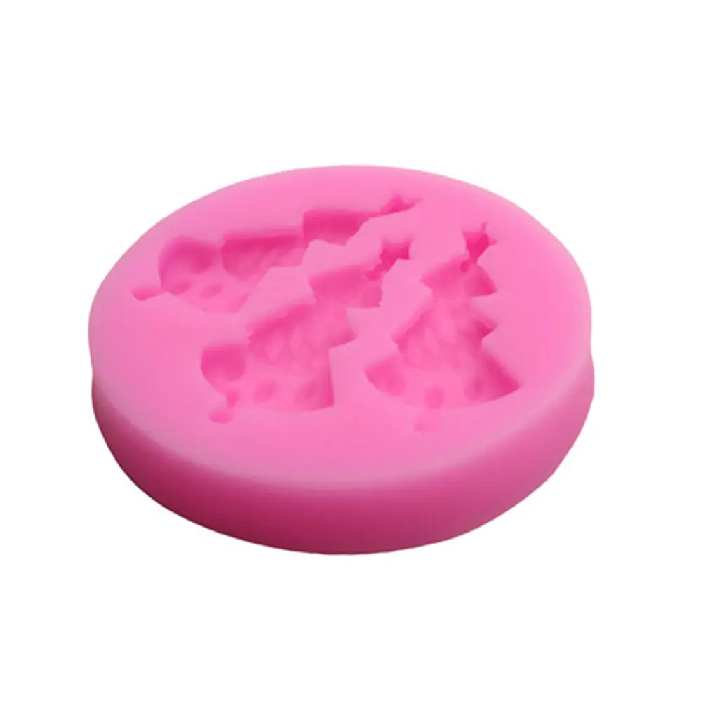 

Premium Food-Grade Silicone Cake Mold Round Christmas Tree Shape Non-Stick Baking Mold for Fondant Chocolate Candy Jelly DIY