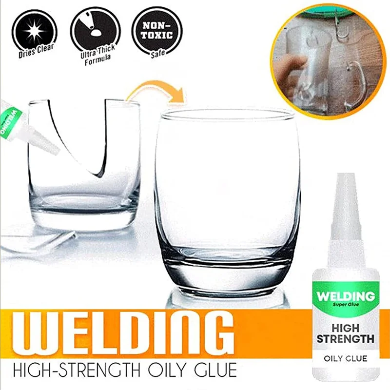 

30/50g Welding High Strength Oily Glue - Universal Superglue Mighty Instant Glue for Resin Ceramic Metal Glass 2/5Pcs