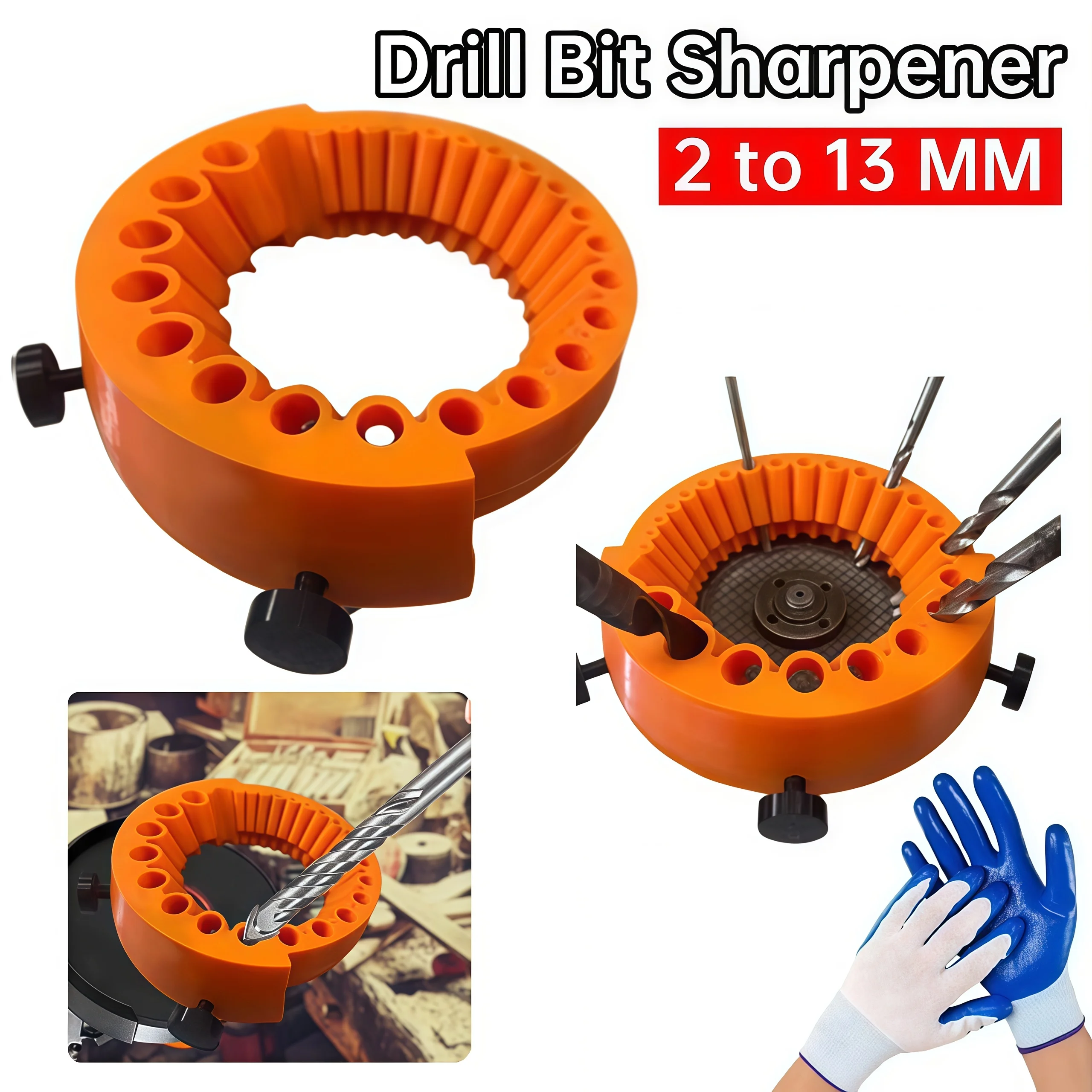 

Multipurpose Drill Bit Grinding Sharpener Polishing Grinding Tool 125mm Angle Grinder Powered Tool Parts For 2-13mm Drill Bits