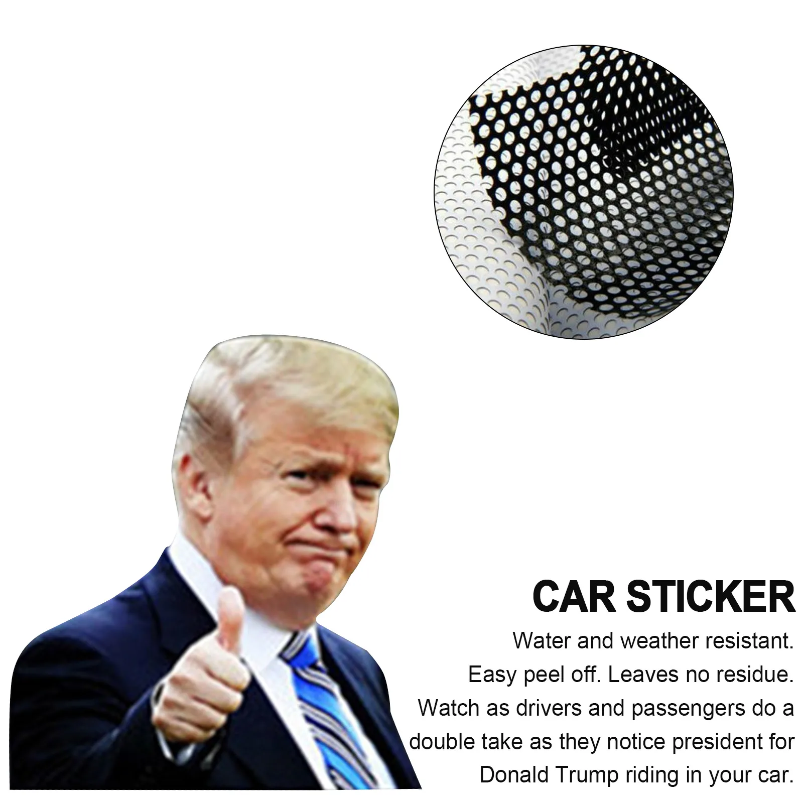 Areyourshop 2020 Car Person Sticker Trump Presidential Election Passenger Side Window Right