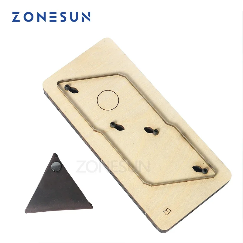 ZONESUN Customized Triangle Shape Leather Coin Holder Change Purse Minimalist Wallet Cutting Mold Die Cutter Animal Japanese Ste