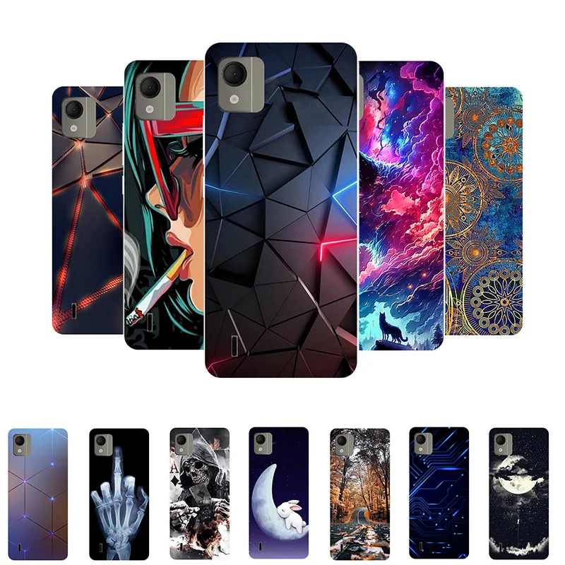Funda para Nokia C110  Funda de silicona  Funda para teléfono Nokia C110 C 110 Carcasa blanda NokiaC110 Fundas con Dibujos animados